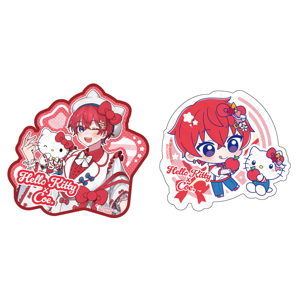 すたぽら ステッカーセット 2024年 サンリオキャラクターズver. Coe.×ハローキティ