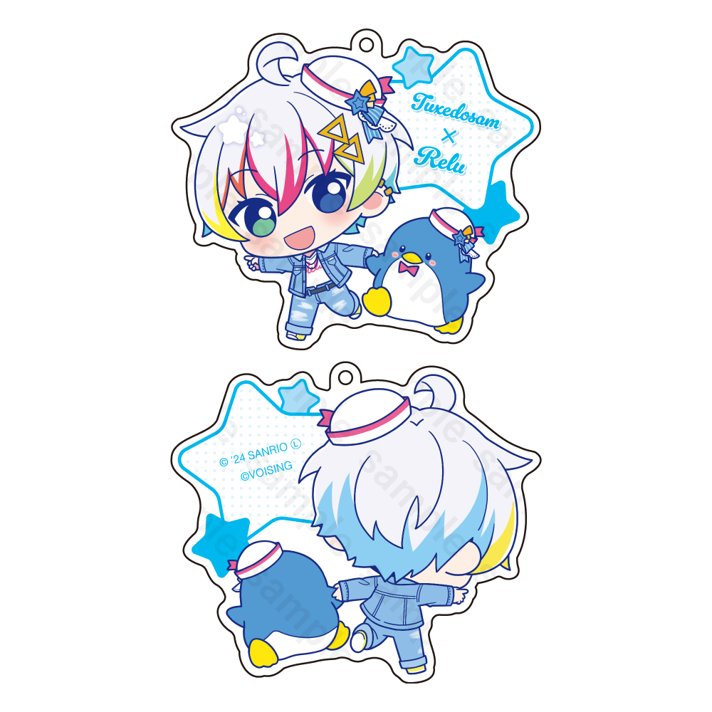 すたぽら アクリルキーホルダー 2024年 サンリオキャラクターズver. Relu×タキシードサム