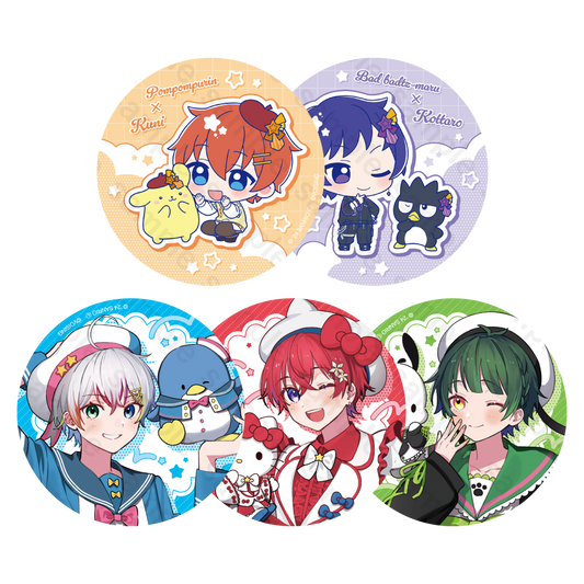すたぽら ランダム缶バッジ 2024年 サンリオキャラクターズver.