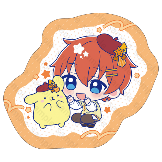 すたぽら ダイカットミニクッション 2024年 サンリオキャラクターズver. くに×ポムポムプリン