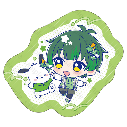 すたぽら ダイカットミニクッション 2024年 サンリオキャラクターズver. 如月ゆう×ポチャッコ