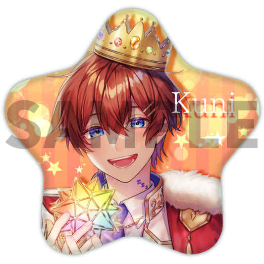 【数量限定】くに 生誕記念 星型缶バッジ