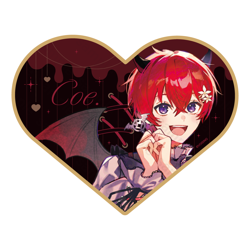 すたぽら 悪魔と小悪魔 ハート型色紙 Coe.