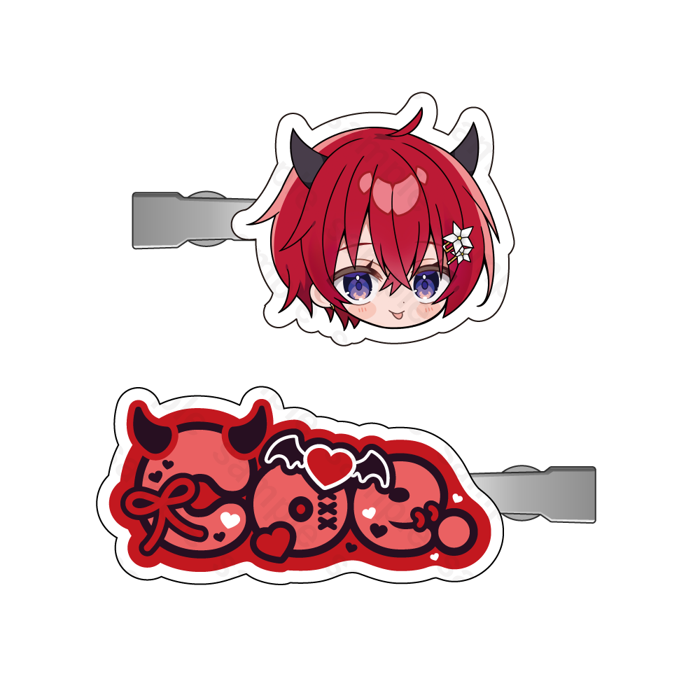 すたぽら 悪魔と小悪魔 ぷっくりヘアクリップセット Coe.