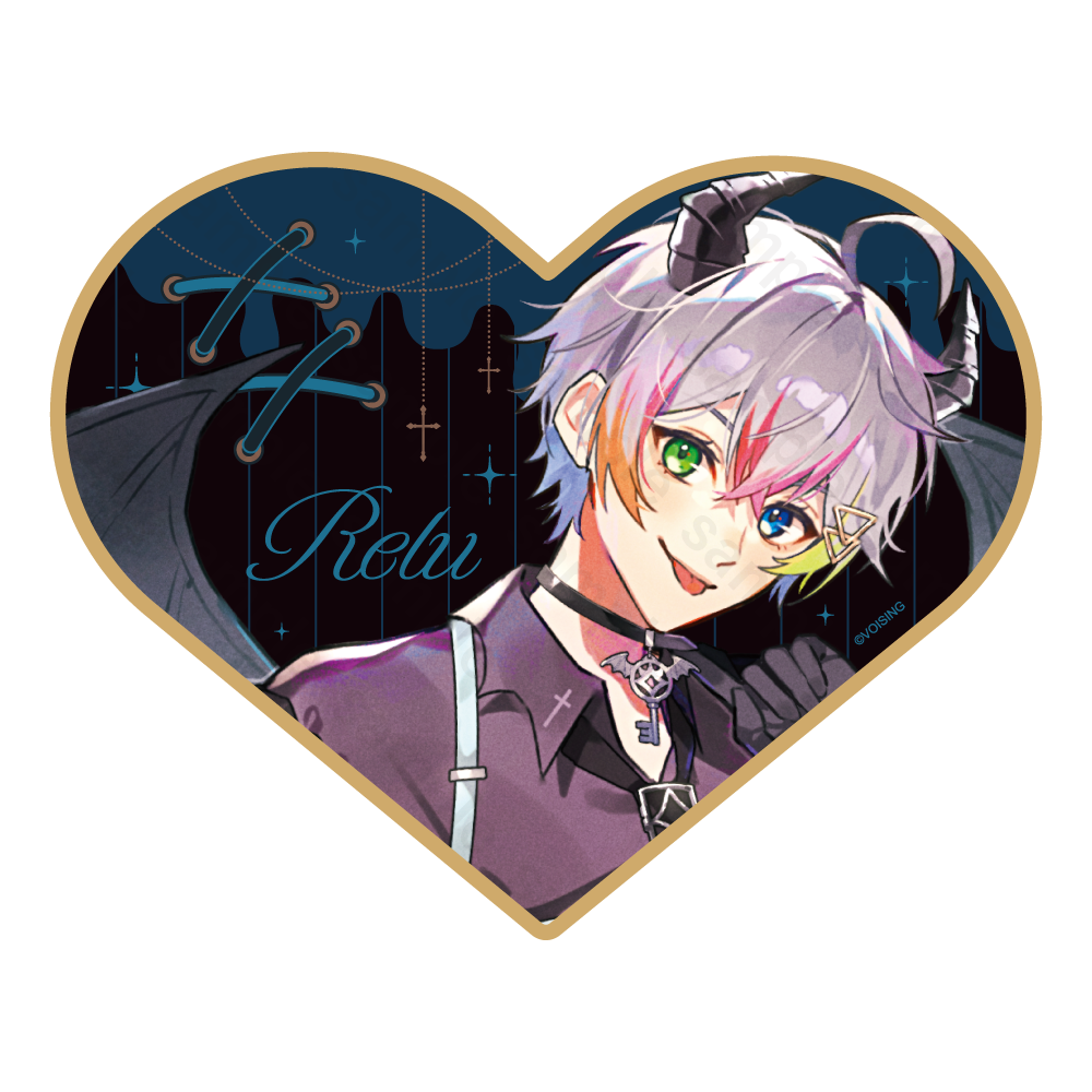すたぽら 悪魔と小悪魔 ハート型色紙 Relu