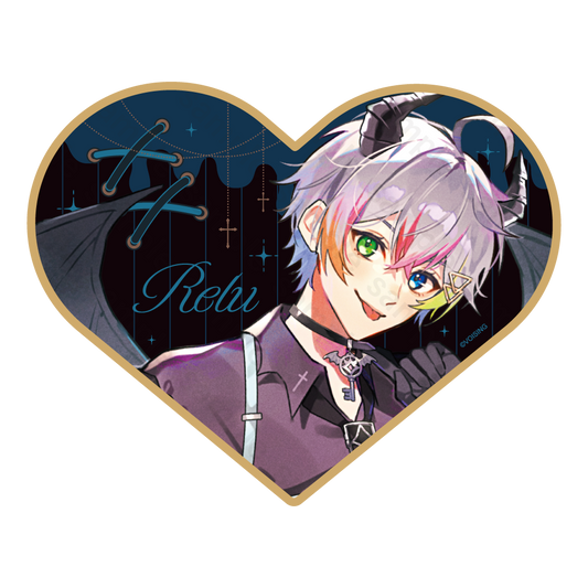 すたぽら 悪魔と小悪魔 ハート型色紙 Relu