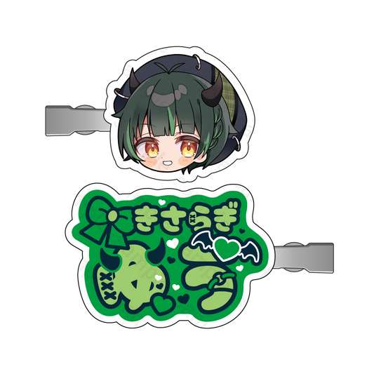 すたぽら 悪魔と小悪魔 ぷっくりヘアクリップセット 如月ゆう