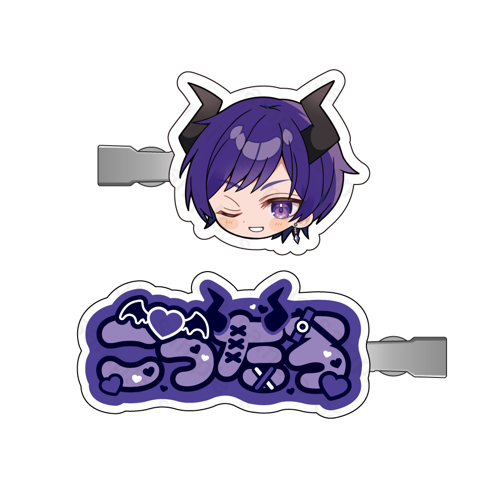 すたぽら 悪魔と小悪魔 ぷっくりヘアクリップセット こったろ