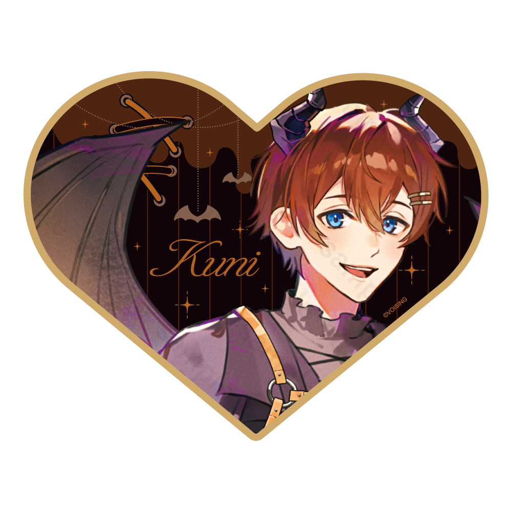 すたぽら 悪魔と小悪魔 ハート型色紙 くに