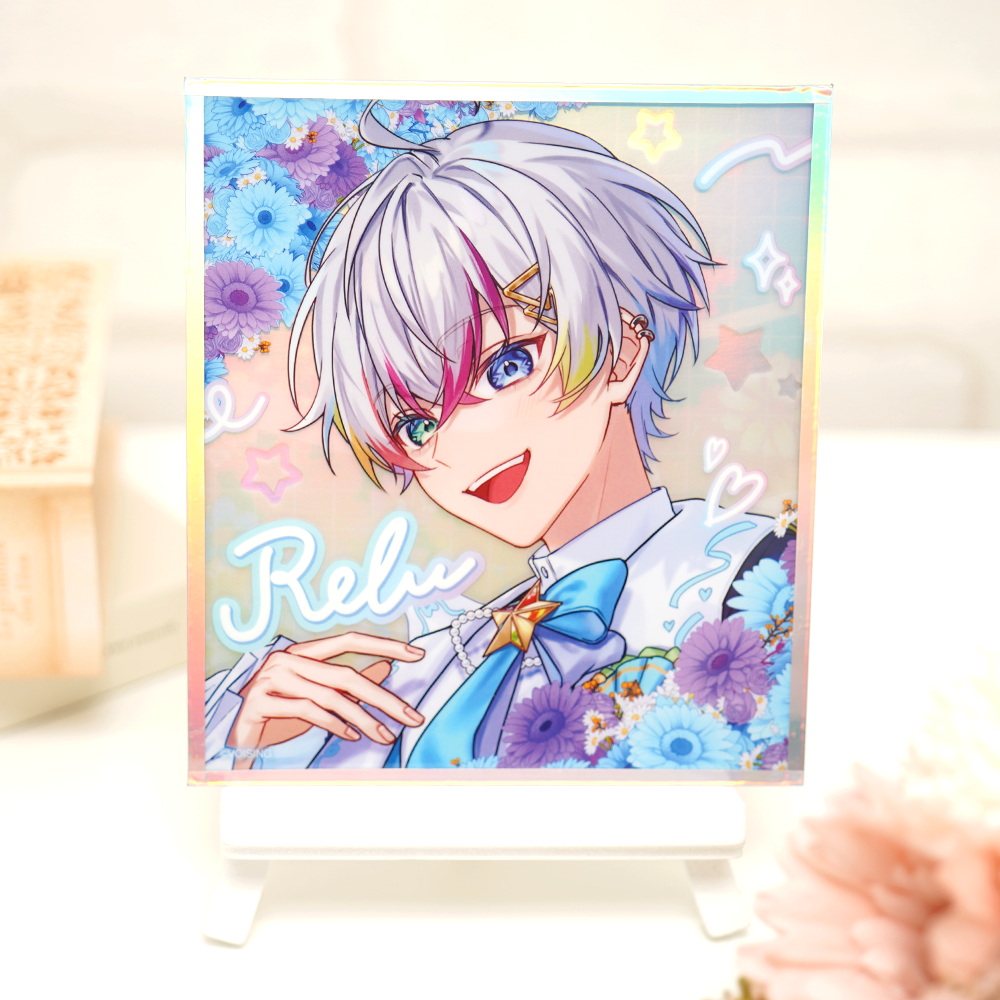 すたぽら 4周年記念 色紙風アクリルプレート Relu