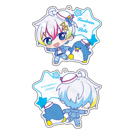 すたぽら アクリルキーホルダー 2024年 サンリオキャラクターズver. Relu×タキシードサム