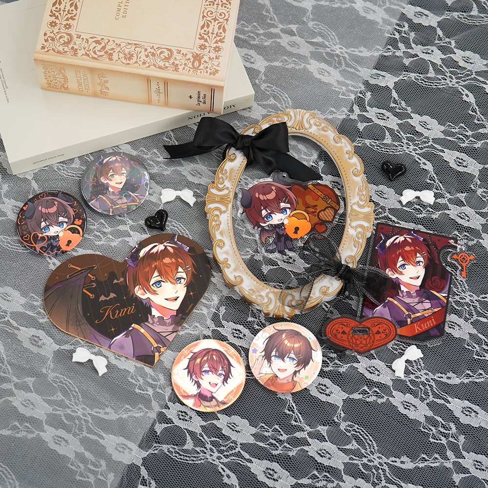 すたぽら 悪魔と小悪魔 ハート型色紙 くに